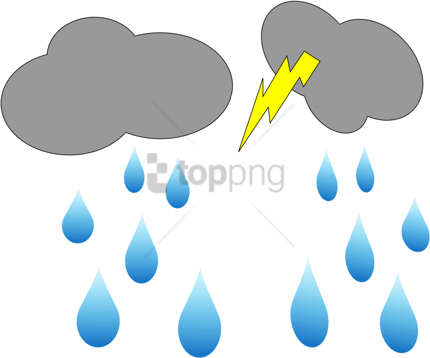 Free Png Rain Cloud Clipart Png Png Image With Transparent - Rain Animation (850x712), Png Download