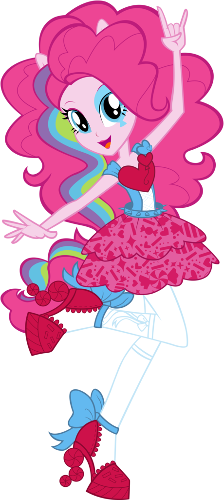Artist Icantunloveyou Box Art Gesture Artisticantunloveyou - Equestria Girls Rainbow Rocks Pinkie Pie (460x1025), Png Download