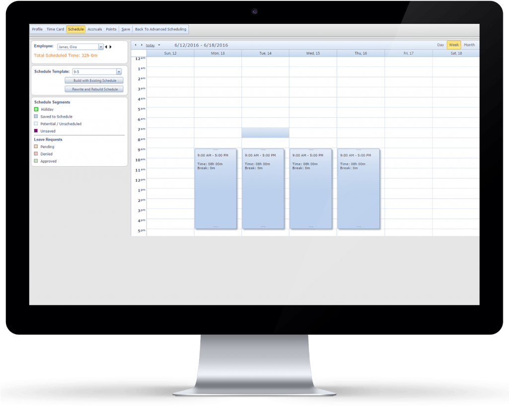 Force Employeepersonalschedule Asure Software - Computer Monitor (1024x830), Png Download