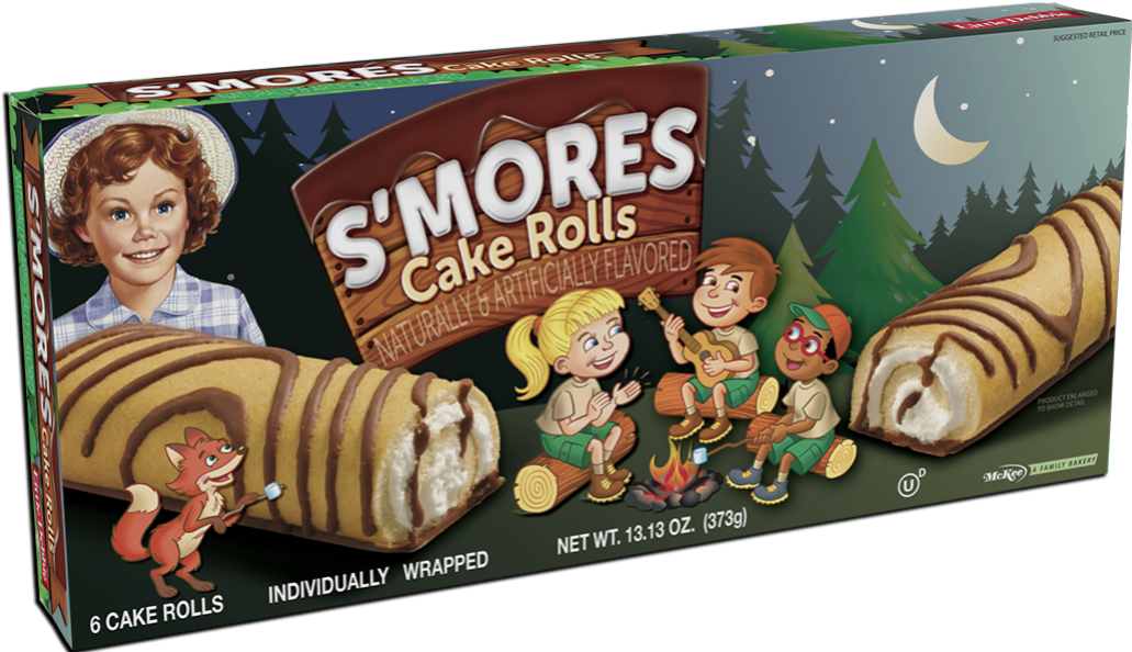 Little Debbie S Mores Cake Rolls (1200x600), Png Download