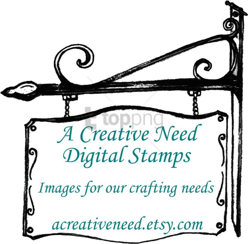 Free Png Vintage Lamp Post Png Image With Transparent - Hanging Sign Post Png (850x835), Png Download