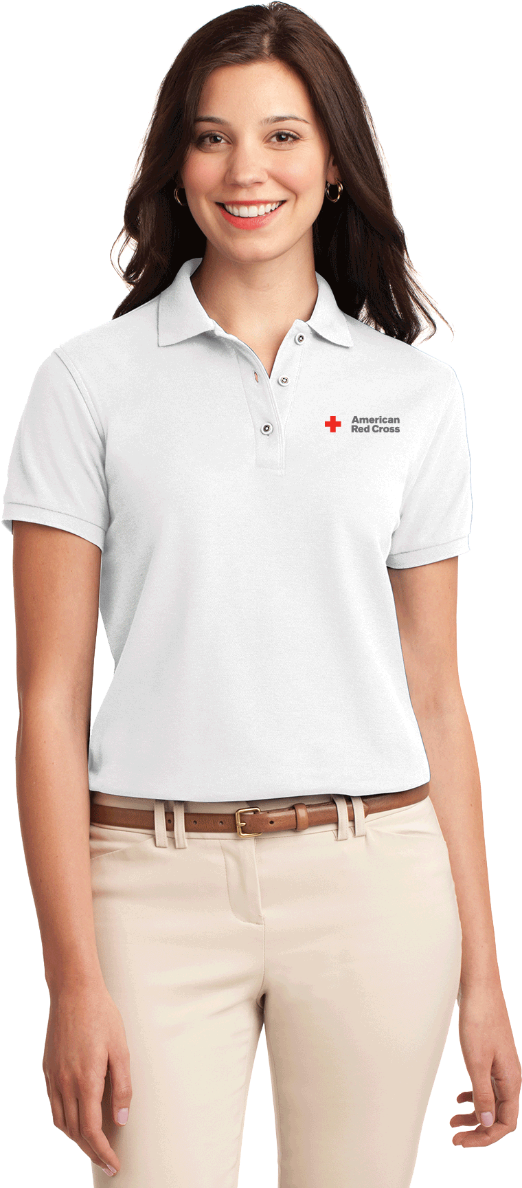 Blue Polo Shirt Women (1800x1800), Png Download