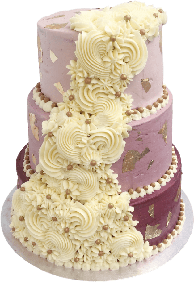 Royale Cream Cascade Anges De Sucre On - Purple And Cream Dip Cake (1024x1024), Png Download
