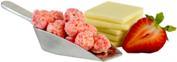 White Chocolate Strawberry - Strawberry (800x525), Png Download