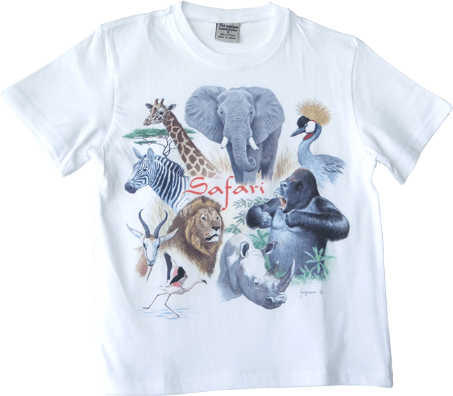 Safari Animals T-shirt For Kids - Active Shirt (650x650), Png Download