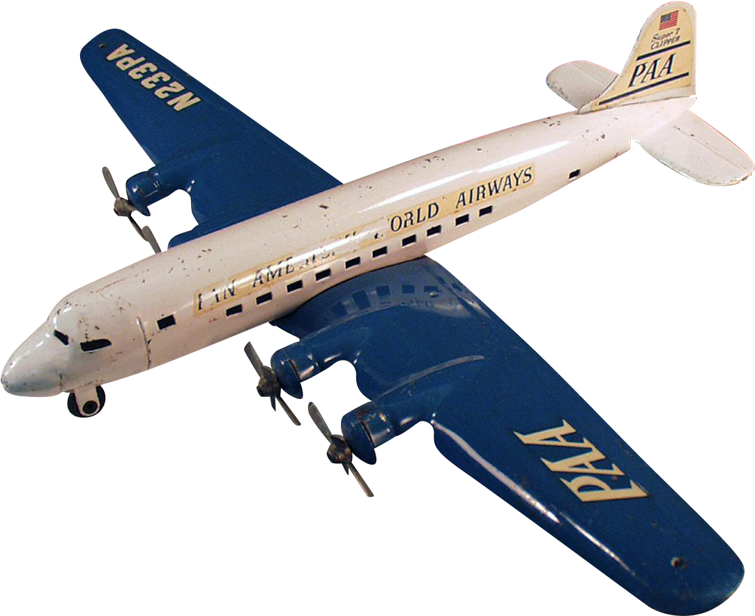 Vintage Marx Airplane - Model Aircraft (1082x1082), Png Download