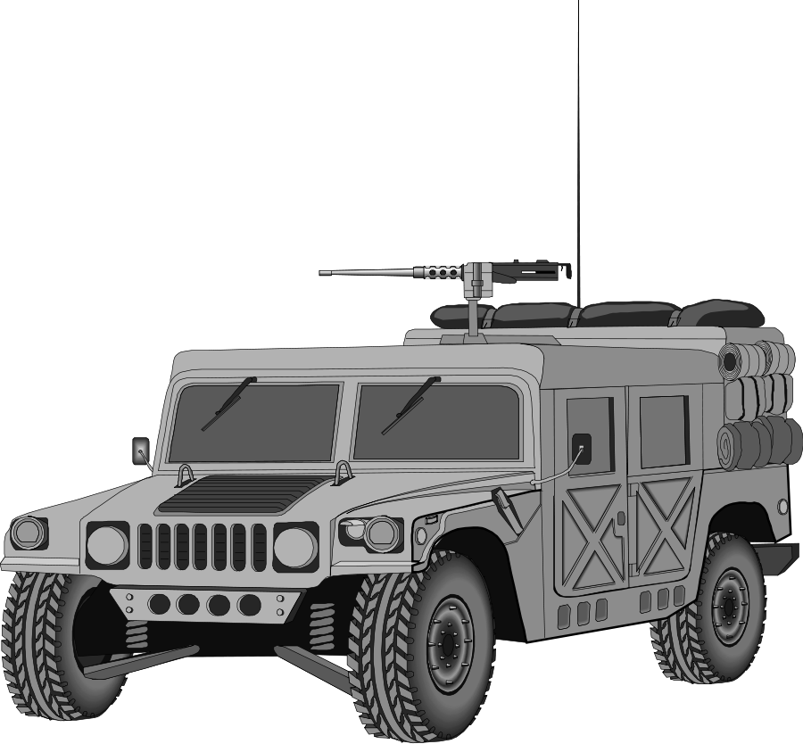 Hummer 01 Png - Humvee Clipart (900x834), Png Download