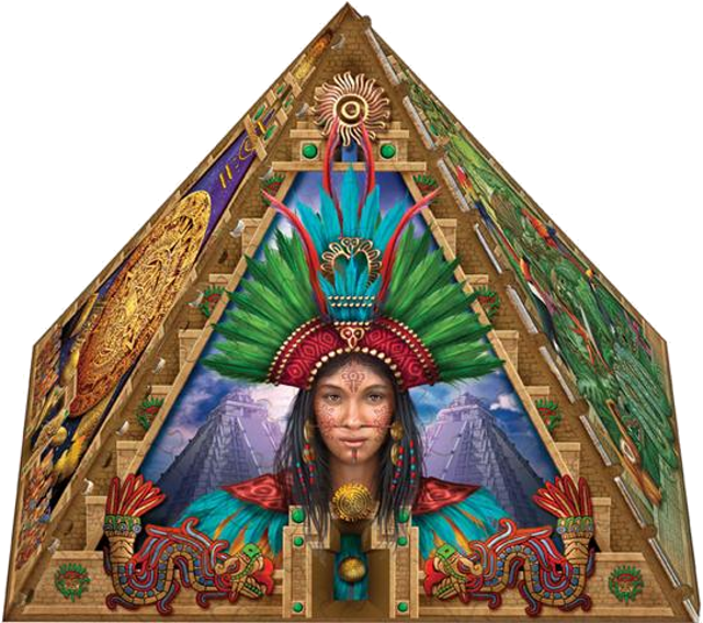 3d Pyramid Puzzle - Shrine (640x640), Png Download