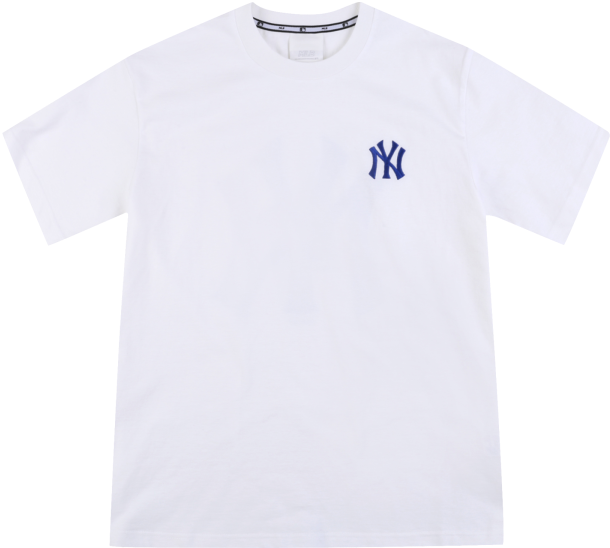 New York Yankees Popping Big Logo Short Sleeved T-shirt - Active Shirt (750x750), Png Download