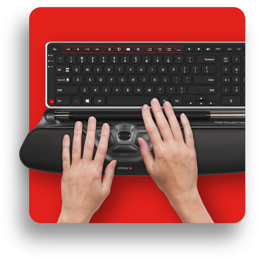 Rollermouse Free3 Has A More Gradual Wrist Rest Than - Rollermouse Free 3 (1024x1024), Png Download