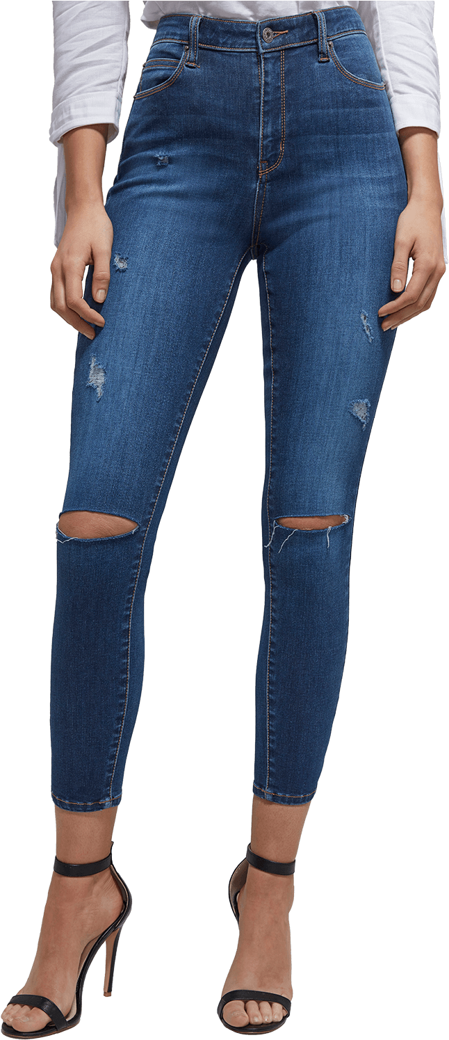 Khloe Crop Jean In Colour Citadel - Khloe Crop Jeans Bardot (1000x1500), Png Download