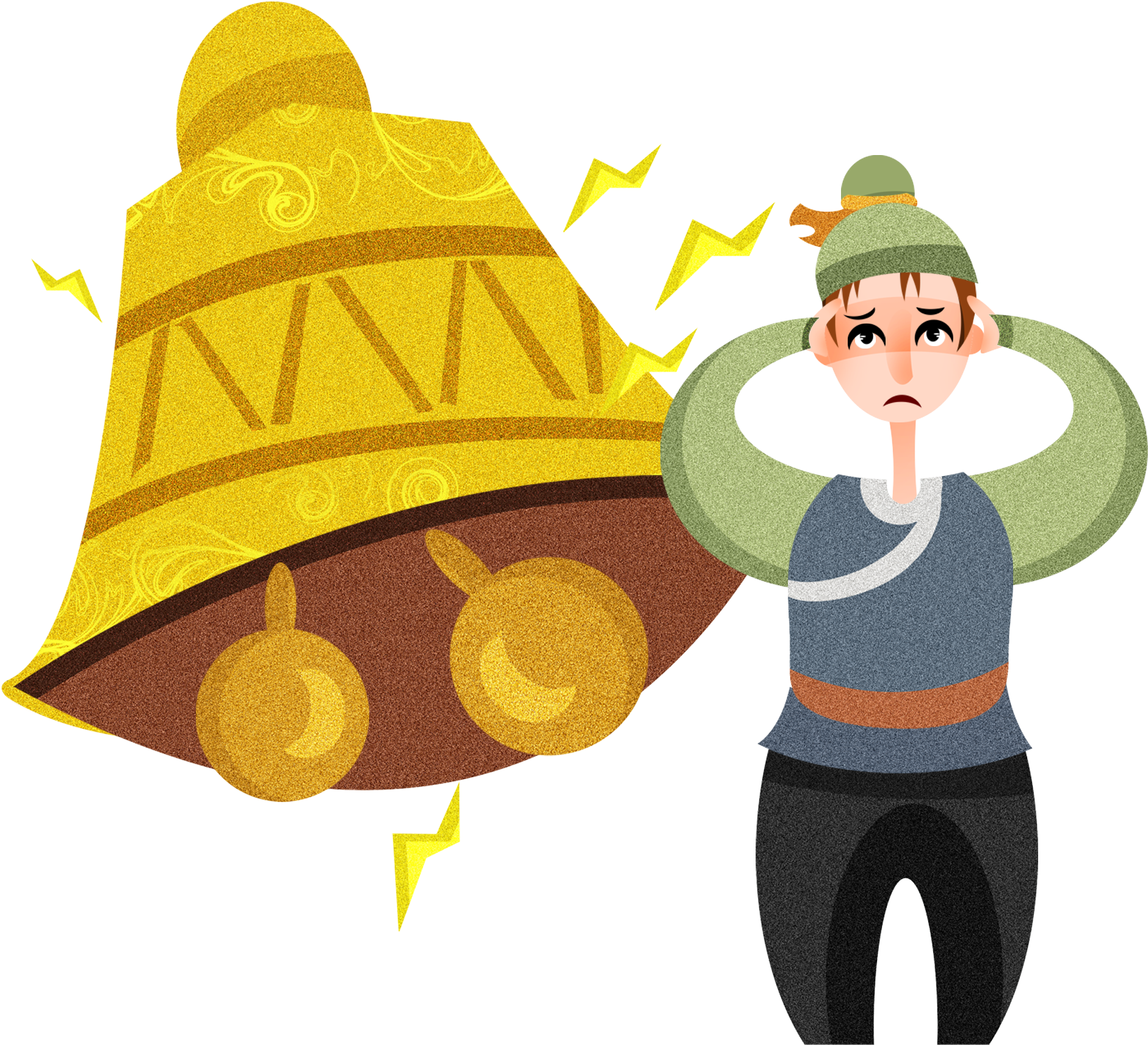 Cartoon Illustration Fable Story Covering Bell Png - Illustration (2000x2000), Png Download