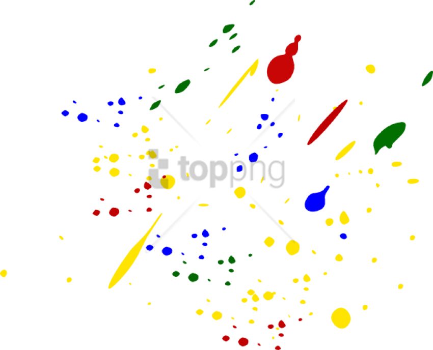 Free Png Colorful Paint Splatters Png Png Image With - Gold Paint Splatter Png (850x688), Png Download