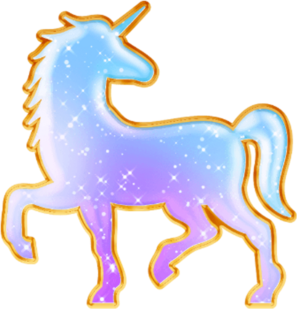 #dream #star #unicorn #cute #gold #colorful #night - Mane (1024x1065), Png Download