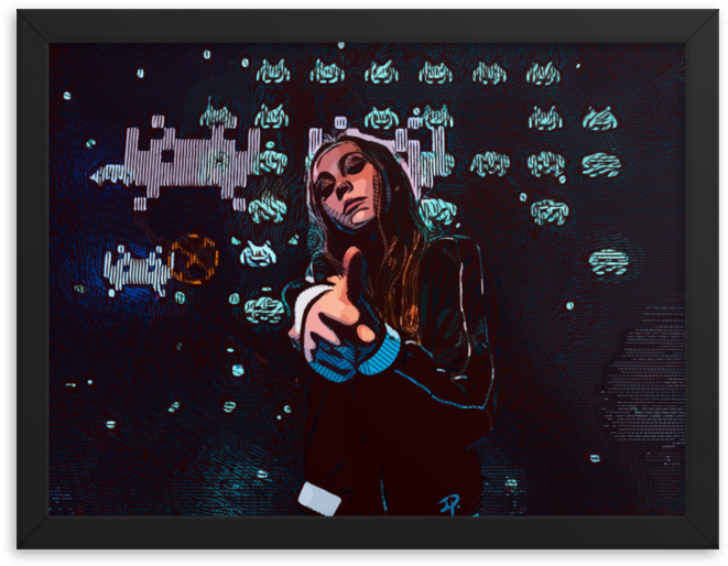 Gamer Girl In The Arcade - Influencer Twitch (1000x1000), Png Download