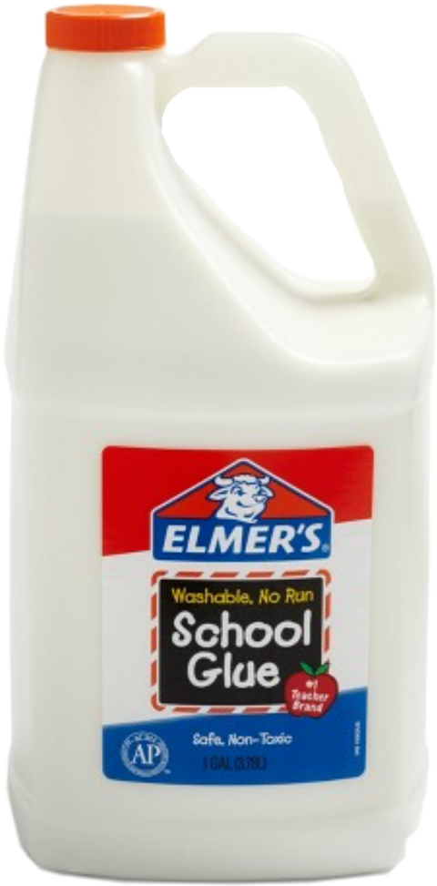 Elmer's Gallon Glue (480x973), Png Download