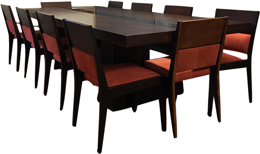Dialogica 10-foot Custom Made Dining Table With Ten - Kitchen & Dining Room Table (1093x649), Png Download