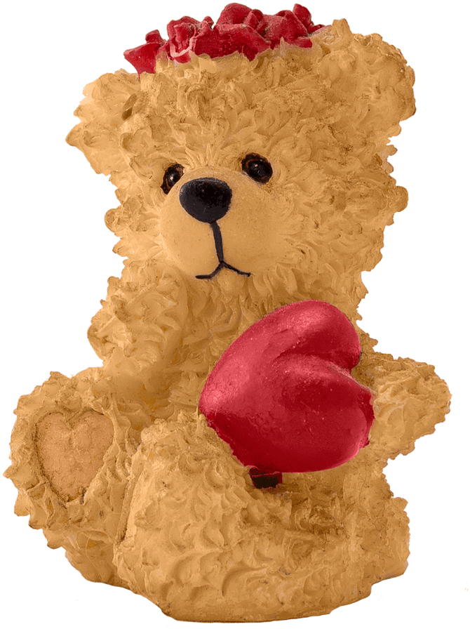 Bear With Heart (727x1024), Png Download