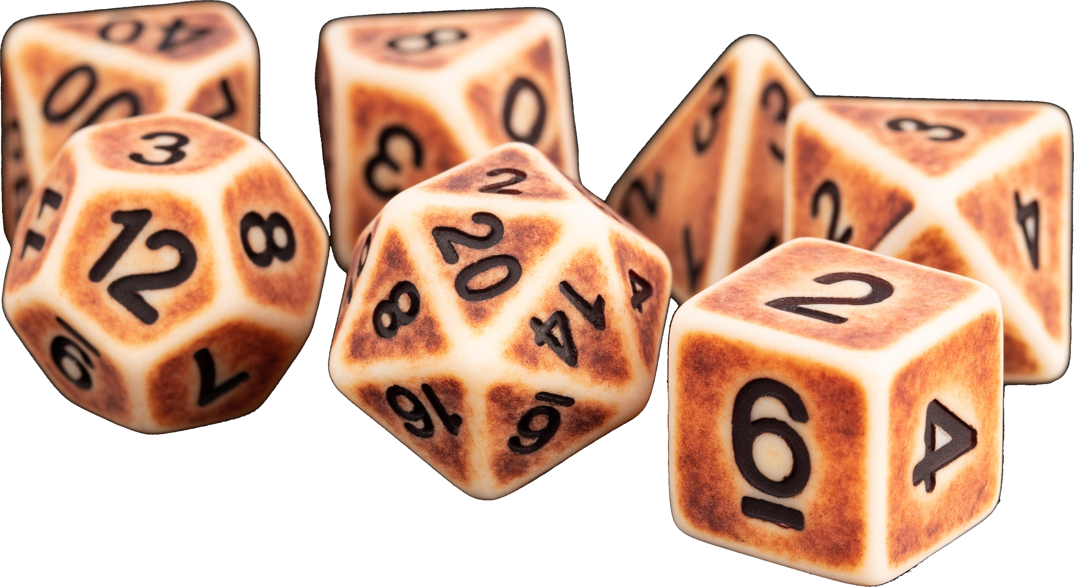 Mdg Resin Die Set Ancient Brown Png Pearl D10 Dice - Dice Game (3607x1976), Png Download