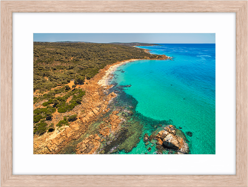 Aerial View Of Gannet Rock In Western Australia Framed (1024x683), Png Download