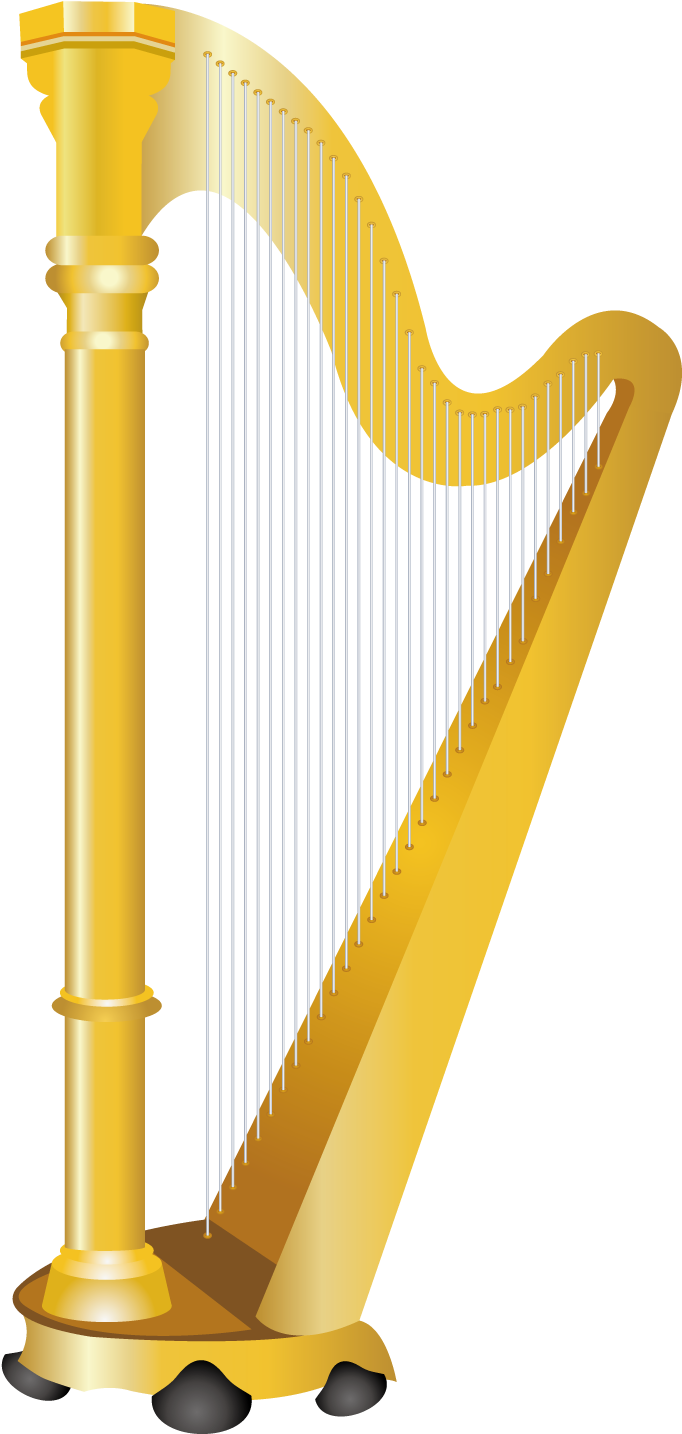 Harp Music Clip Art - Free Harp (1500x1500), Png Download