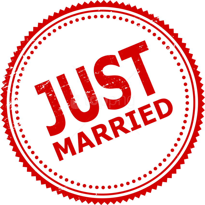 Free Png Just Married Stamp Png Images Transparent - Just Married Sign Png (850x850), Png Download