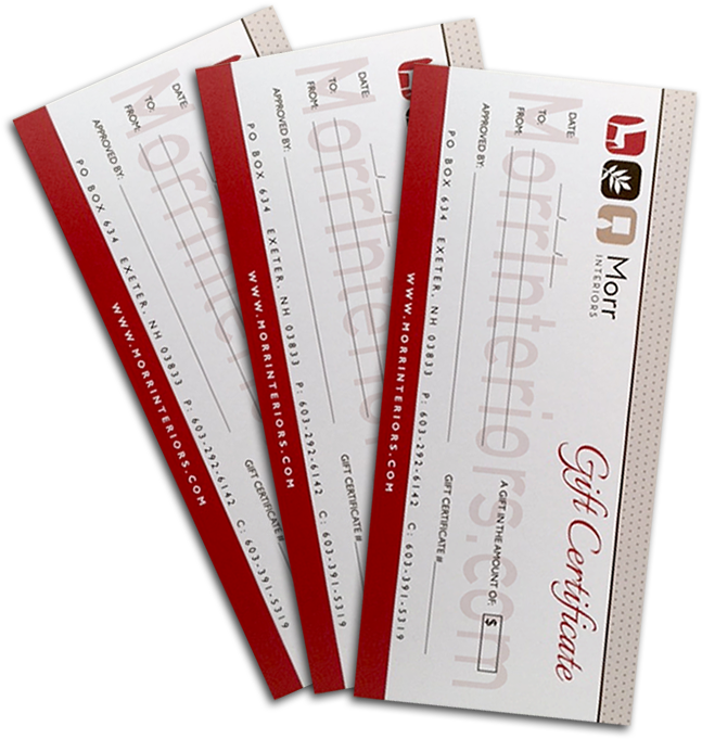 Morr Interiors Gift Certificate - Document (720x720), Png Download