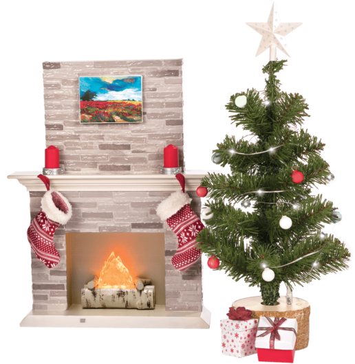 Tree And Fireplace Detail - Our Generation (600x600), Png Download