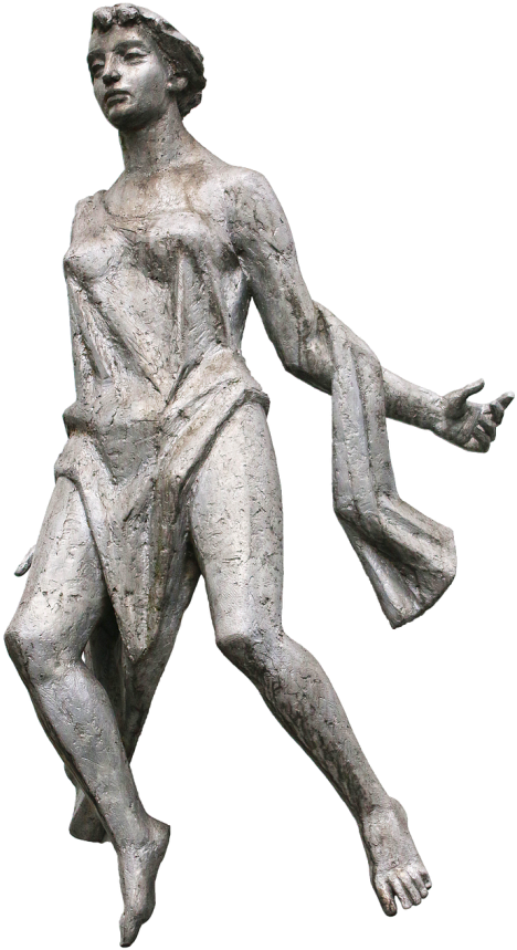 Woman,statue,bronze - Black Art Free (500x868), Png Download
