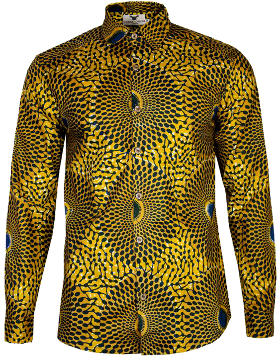 Kitenge Long Sleeved Shirt - Long Sleeve African Print Shirt (800x800), Png Download