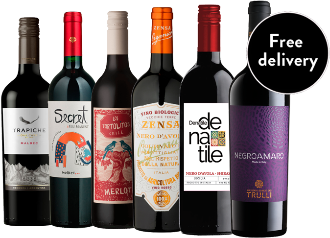 Veg Out Vegan Case Of 6 Red Wines V7 - Glass Bottle (680x541), Png Download