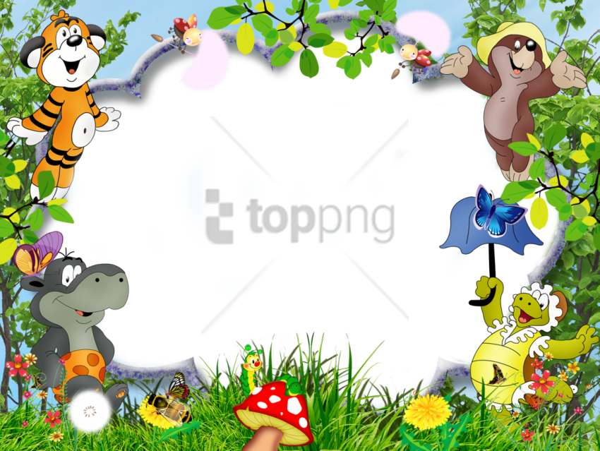 Free Png Children Borders And Frames Png Png Image - Baby Photo Frame Png (850x639), Png Download