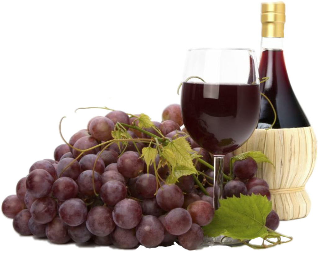 #wine #grapes - Red Wine With Grapes (1024x868), Png Download