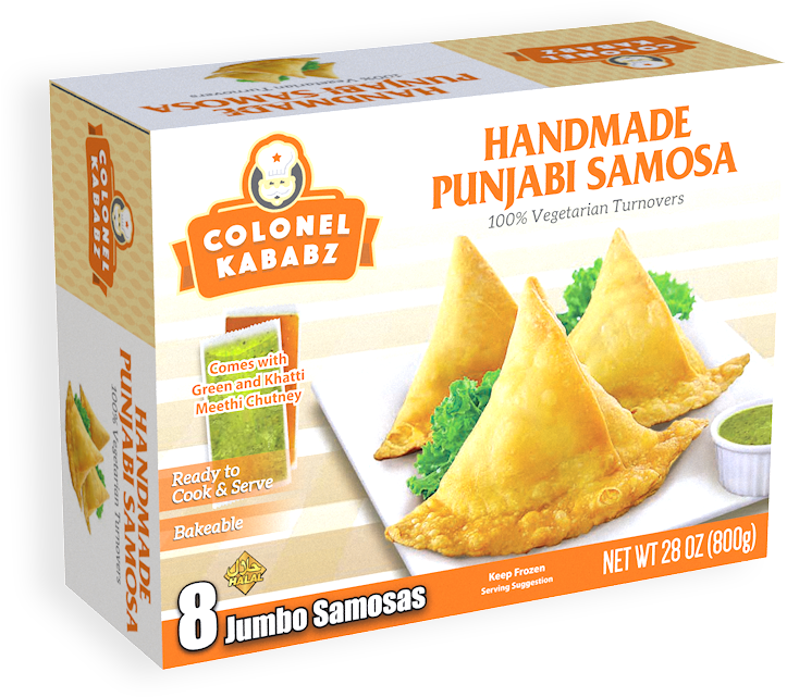 8pc Punjabi Vegetable Samosas - Fried Food (737x737), Png Download