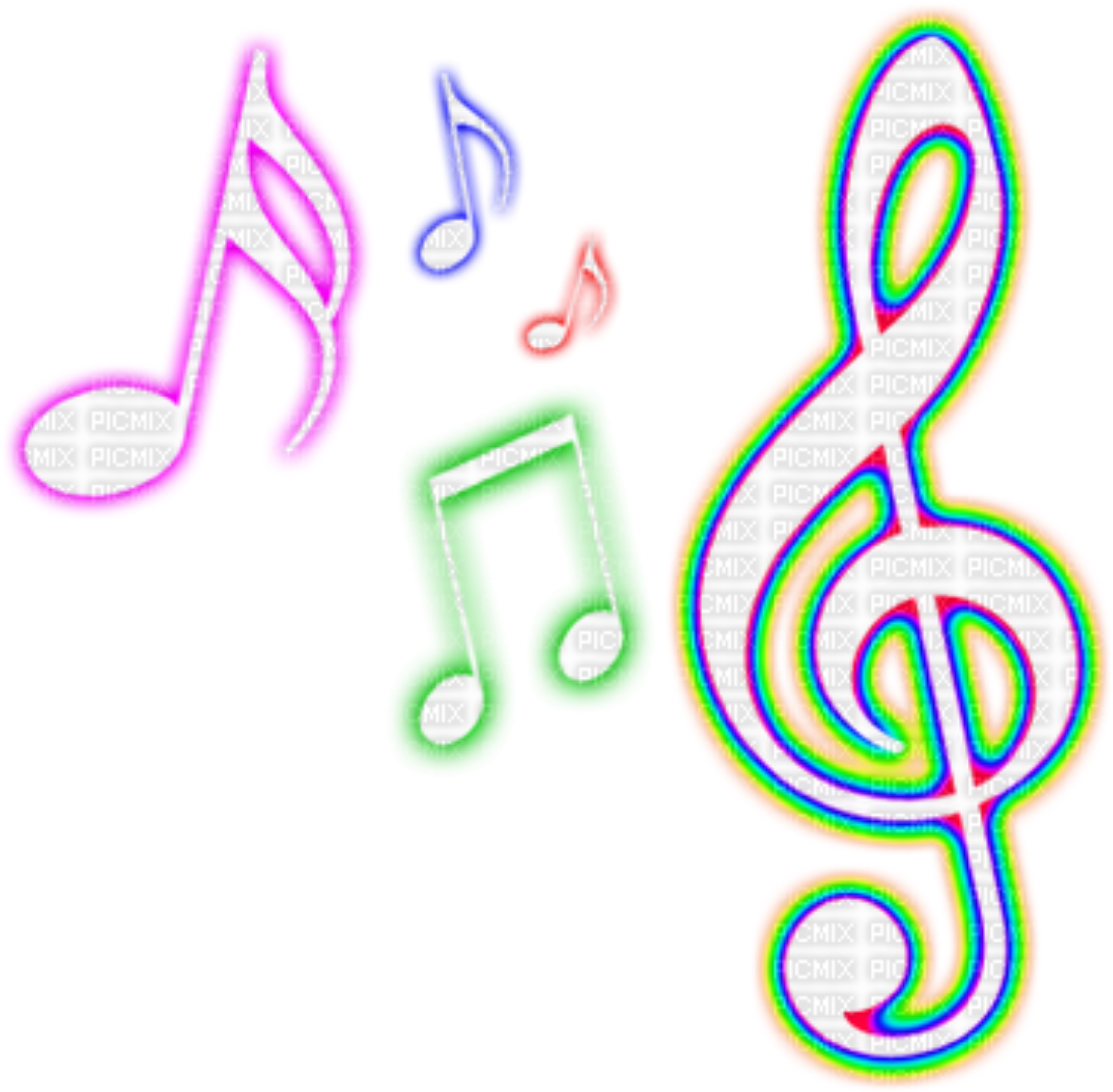 Neon Flourish Png Music (2896x2896), Png Download