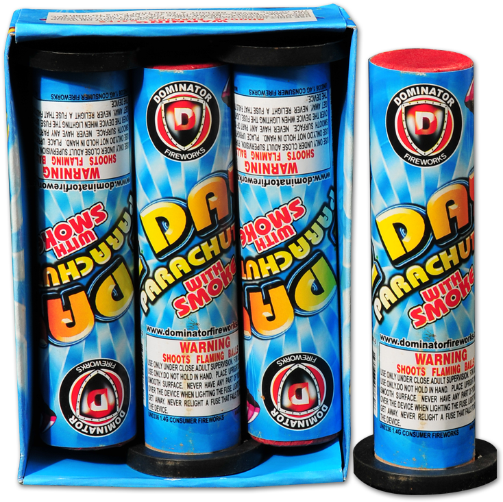 Day Parachutes W/ Smoke - Box (800x800), Png Download