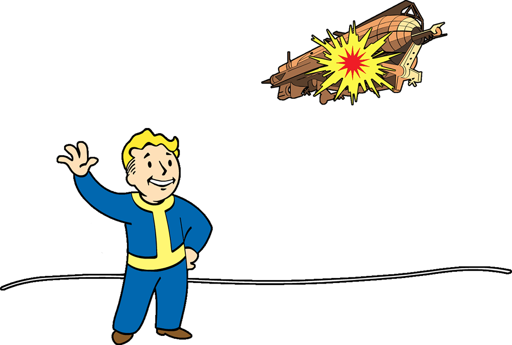 Airship Down - Fallout 3 (1000x674), Png Download