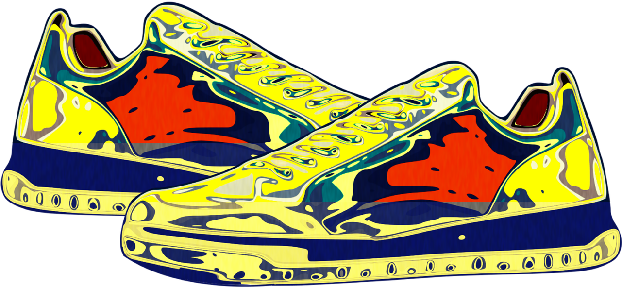 Vector Drawing Illustration - Sneakers (1280x640), Png Download
