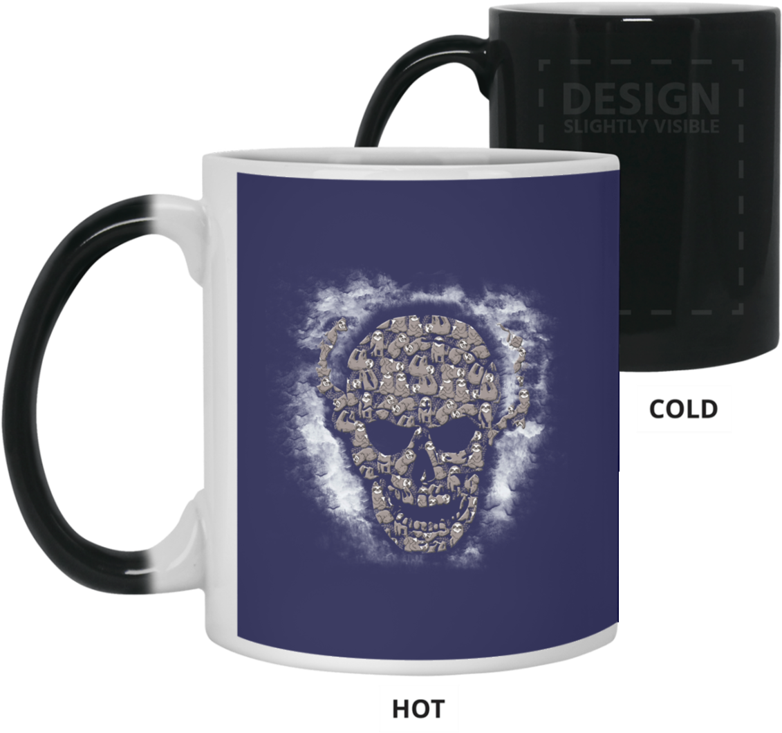 White Smoke Black Skull Sloth Pattern Mug - Avengers Endgame Cup (1155x1155), Png Download