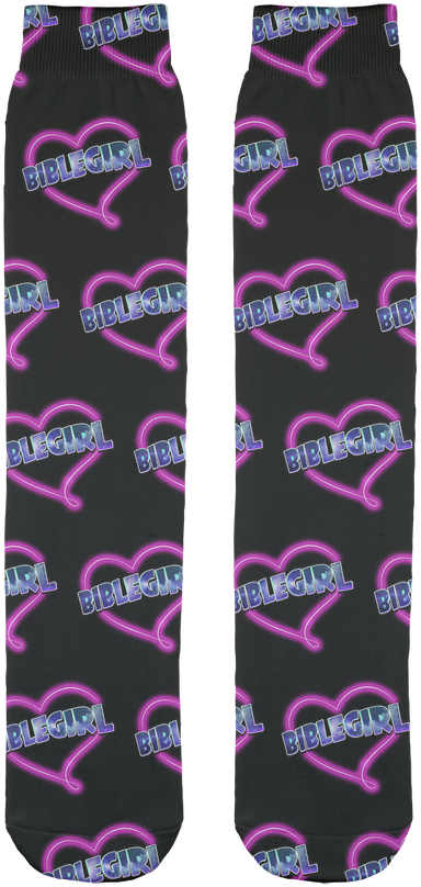Biblegirl "logo" Sublimation Tube Sock - Sock (1024x1024), Png Download