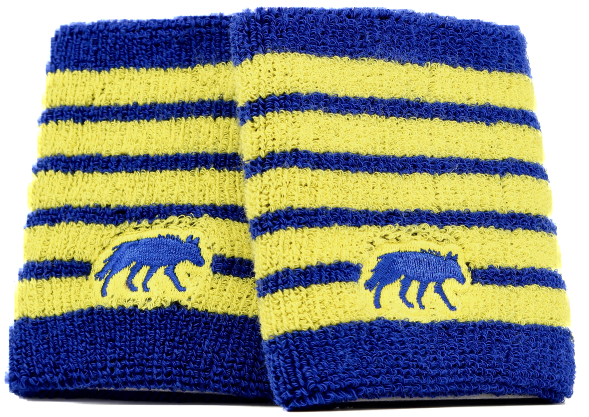 Wolf Striped Wristband Blue/yellow 2 Pack - Wool (2048x1366), Png Download