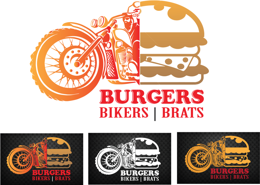 Masculine Upmarket Food Store For Burgers Bikers - Food Bikers Logo (1000x1000), Png Download