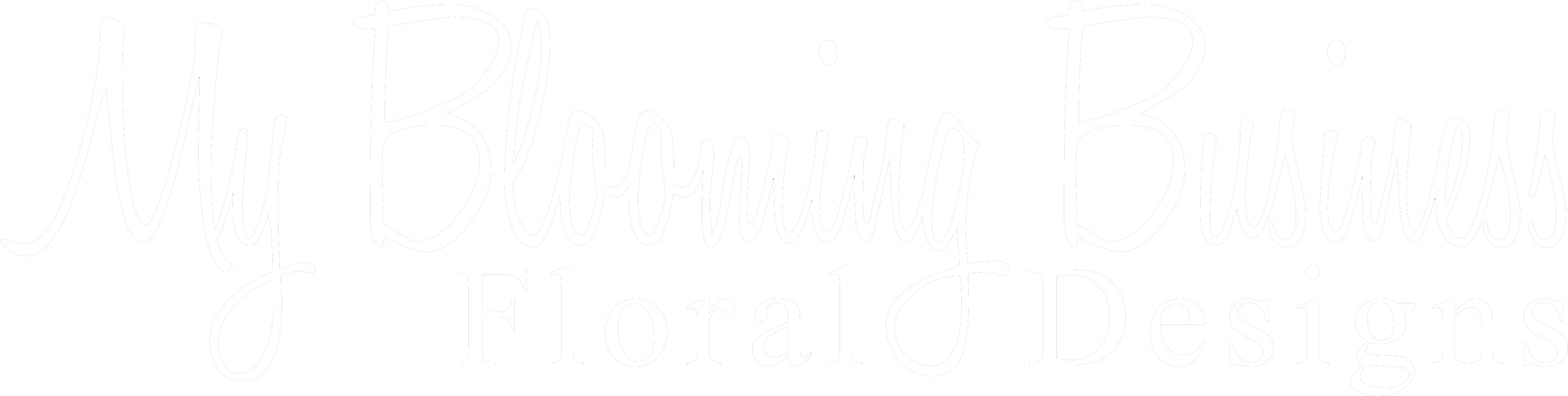 My Blooming Business - Calligraphy (4254x1136), Png Download