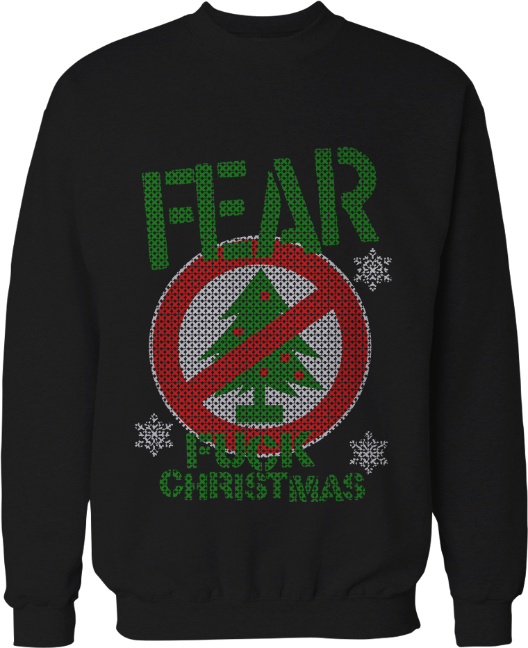 Fear Fuck Christmas Sweater (760x933), Png Download