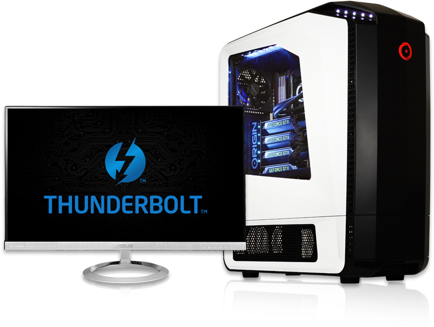 Intel Thunderbolt With Origin Pc - Thunderbolt Hd (916x694), Png Download