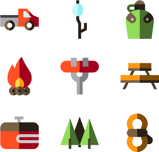 Camping & Equipment (600x564), Png Download