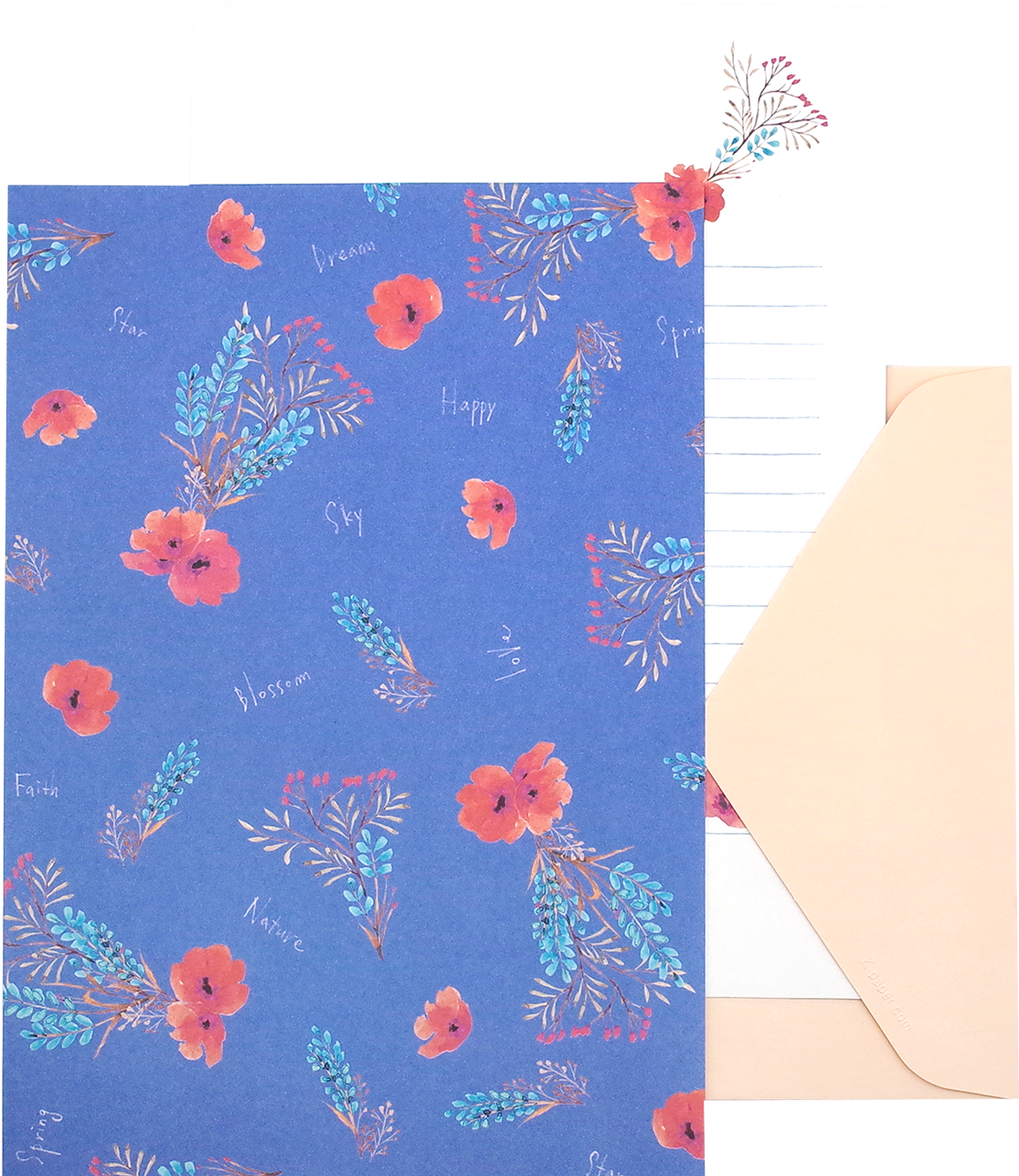 Blue Happy Message - Construction Paper (1600x1286), Png Download