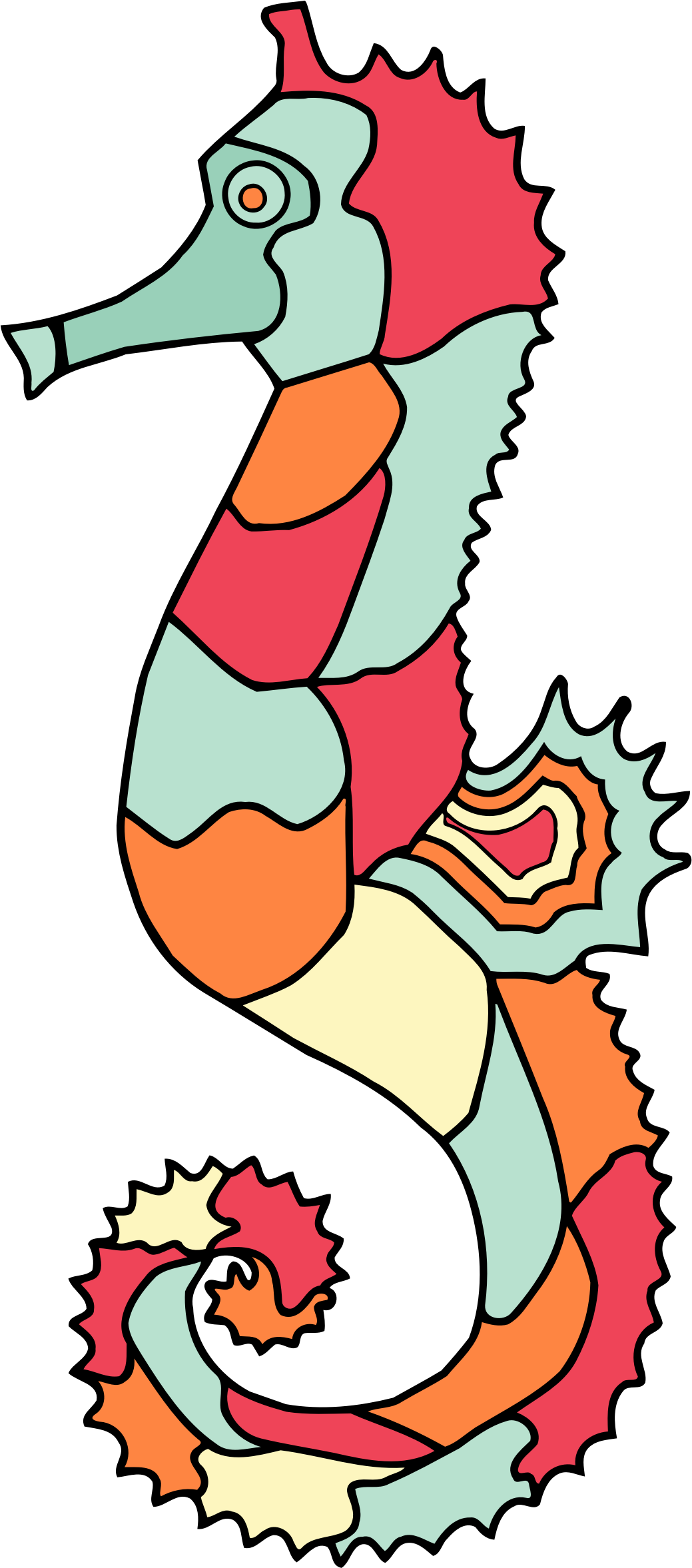 This Free Icons Png Design Of Seahorse 4 - Seahorse (1039x2354), Png Download