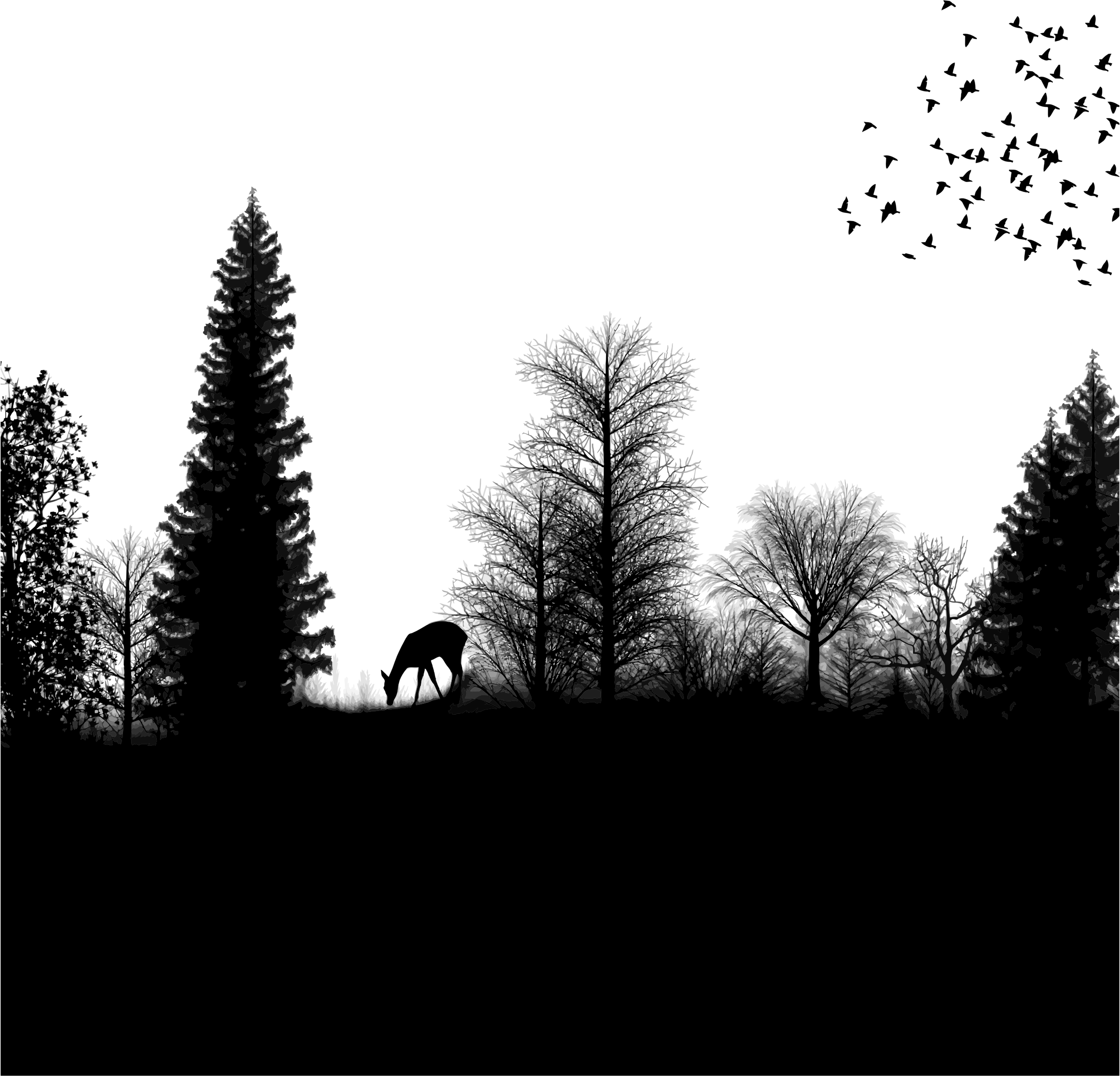 Download Big Image - Landscape Nature Silhouette PNG Image with No