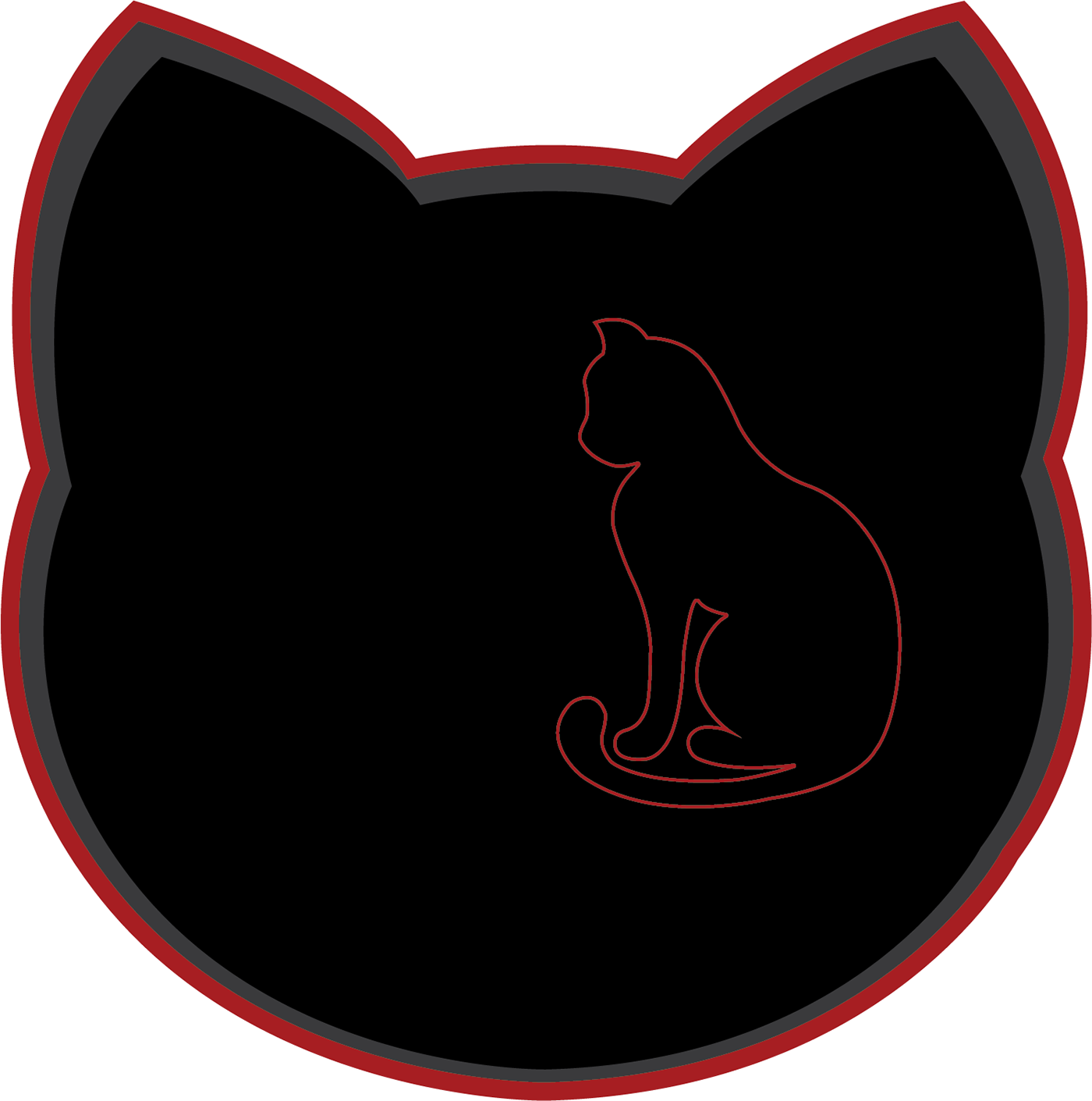 A Basic Cat Outline Is Drawn A Place Off To The Side - Illustration (1400x1411), Png Download